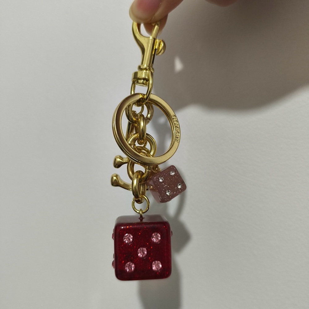 Coach Dice Pendant Keychain